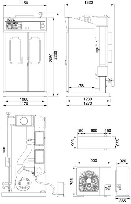 เครื่องทำแห้งแบบสูญเสียน้อย, เครื่องทำแห้งแบบคงที่ QDF Series