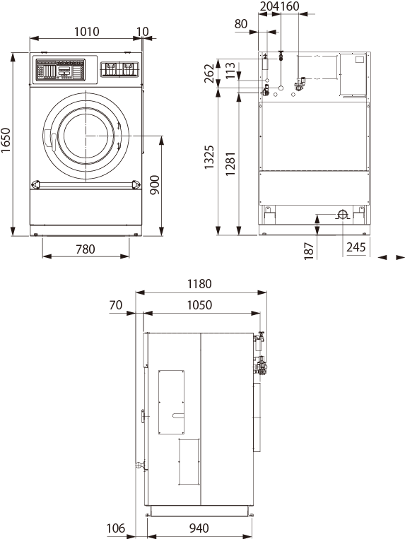 เครื่องซักผ้า/เครื่องคัดเสื้อผ้า ซีรี่ส์ WI WI-181